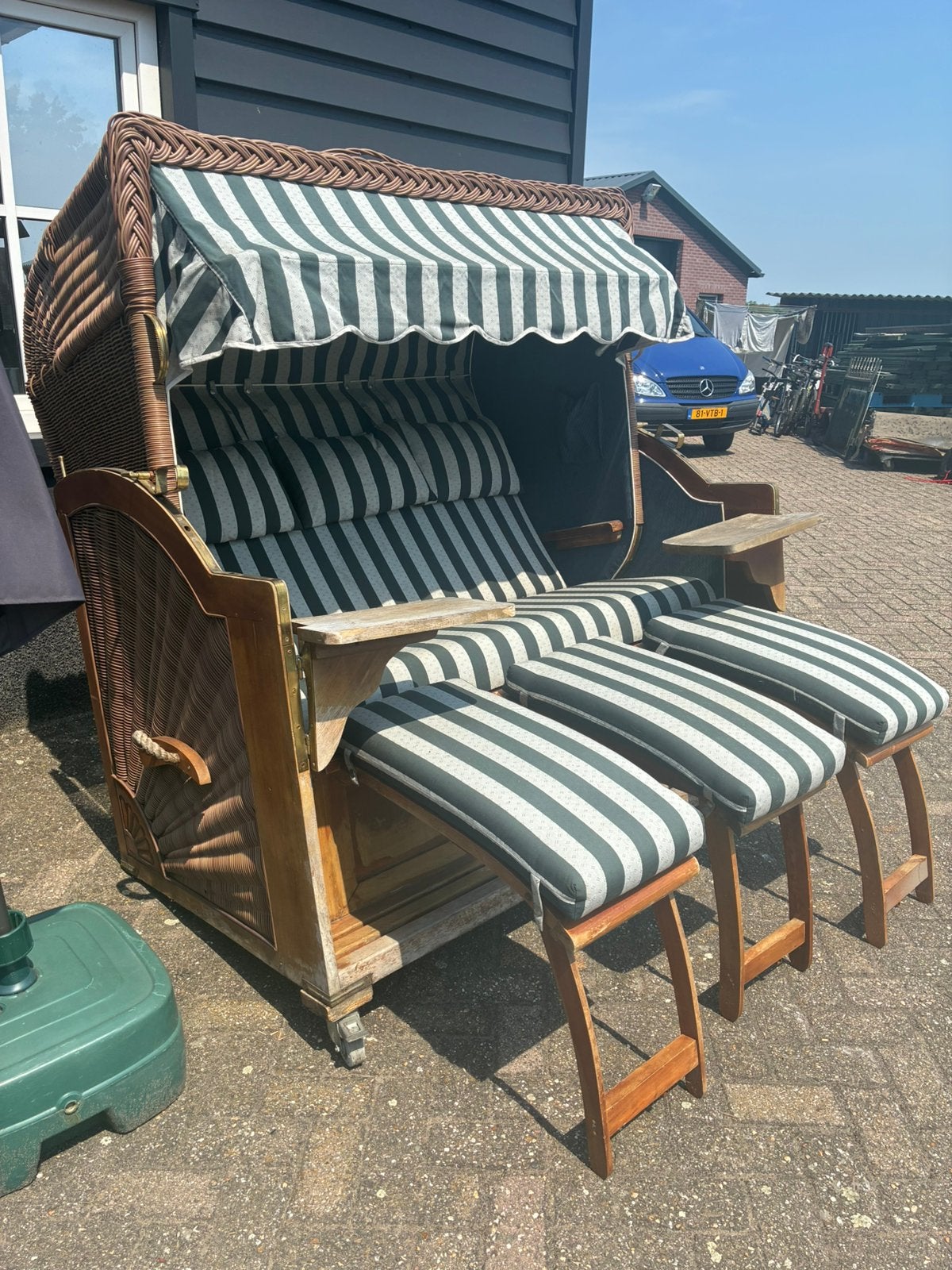 Antieke strandstoel, Ophalen of Verzenden, Gebruikt, Overige typen