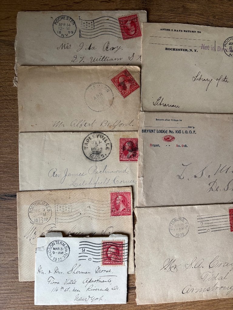 USA poststukken, stempels, postal history 1885 - 1930, Verzenden, Gestempeld, Noord-Amerika