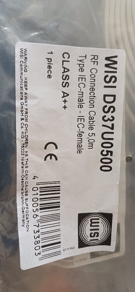 WISI DS 37 U 0500 KABEL, Ophalen of Verzenden, Nieuw, 2 tot 5 meter, Coaxiale kabel