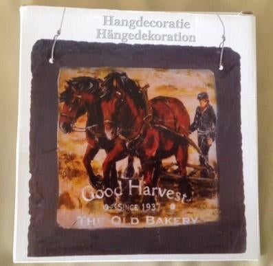 Mooie decoratie 2 ploegende paarden, Ophalen of Verzenden