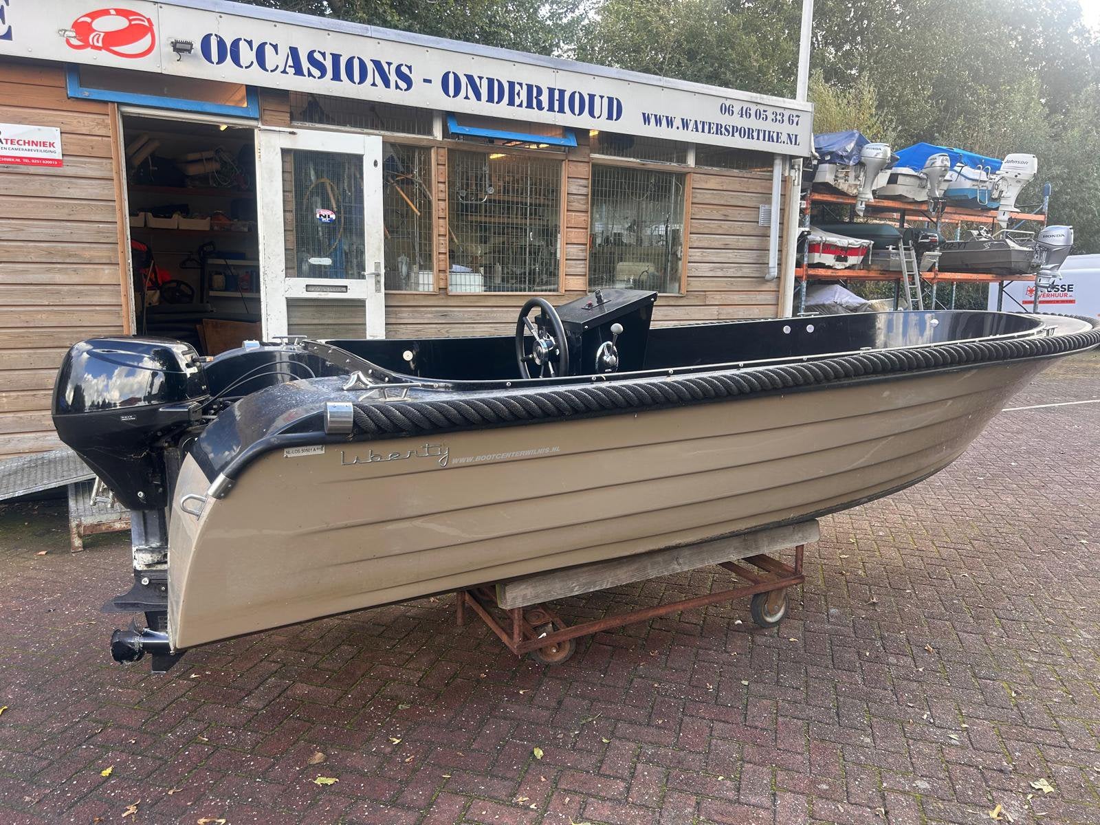 Liberty 500 polyester sloep 2018 met suzuki 9.9 pk 4 takt, Afdekzeil, Ophalen of Verzenden, Zo goed als nieuw, Polyester