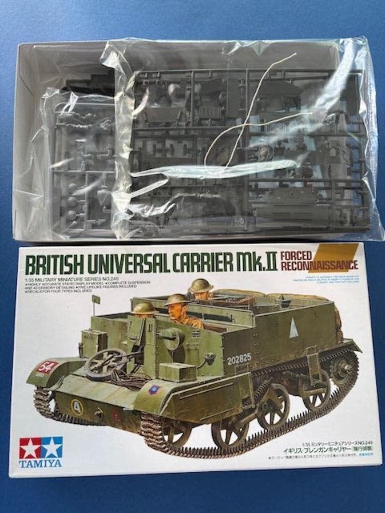 Tamiya	35249	British Bren Carrier Mk.II Forced Recon 1/35, Tank, Verzenden, 1:32 tot 1:50, Nieuw