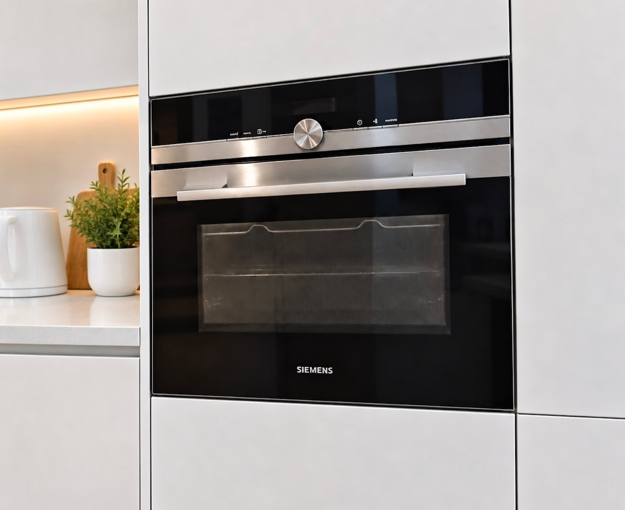 Siemens inbouwoven 45cm, Ophalen, Hete lucht, Siemens, Zo goed als nieuw