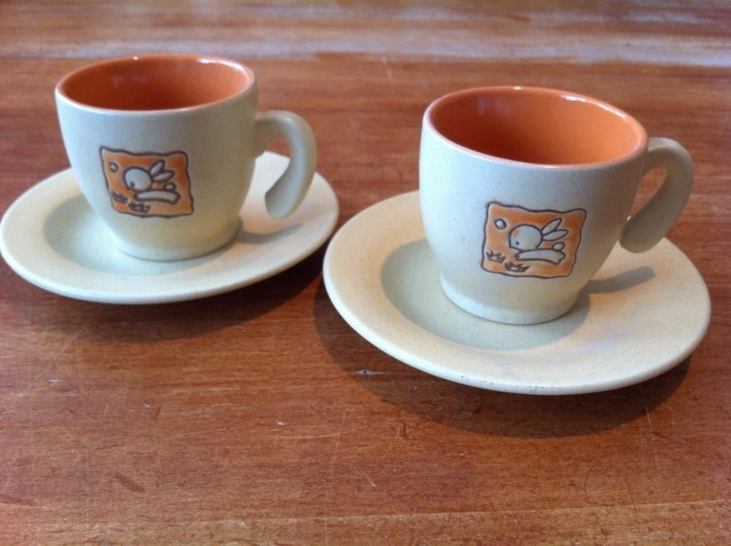 espresso koffie kopje en schotel konijn 113 stuks samen, Nieuw, Ophalen of Verzenden, Overige stijlen, Kop(pen) en/of Schotel(s)