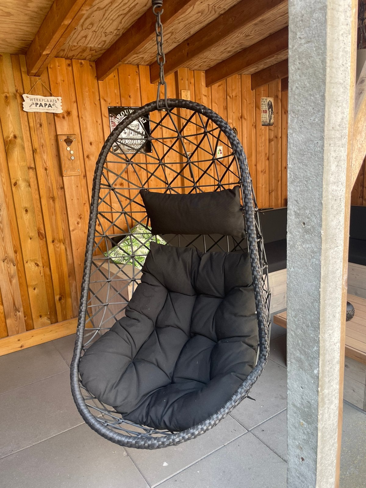 Egg chair / hangstoel, Ophalen, Zo goed als nieuw, Metaal