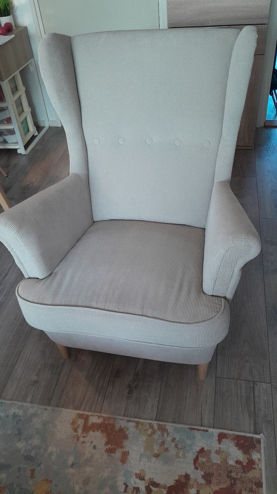 IKEA Strandmon Fauteuil - Zo goed als nieuw, Ophalen, Tijdloos, Klassiek, Modern, 75 tot 100 cm, Zo goed als nieuw