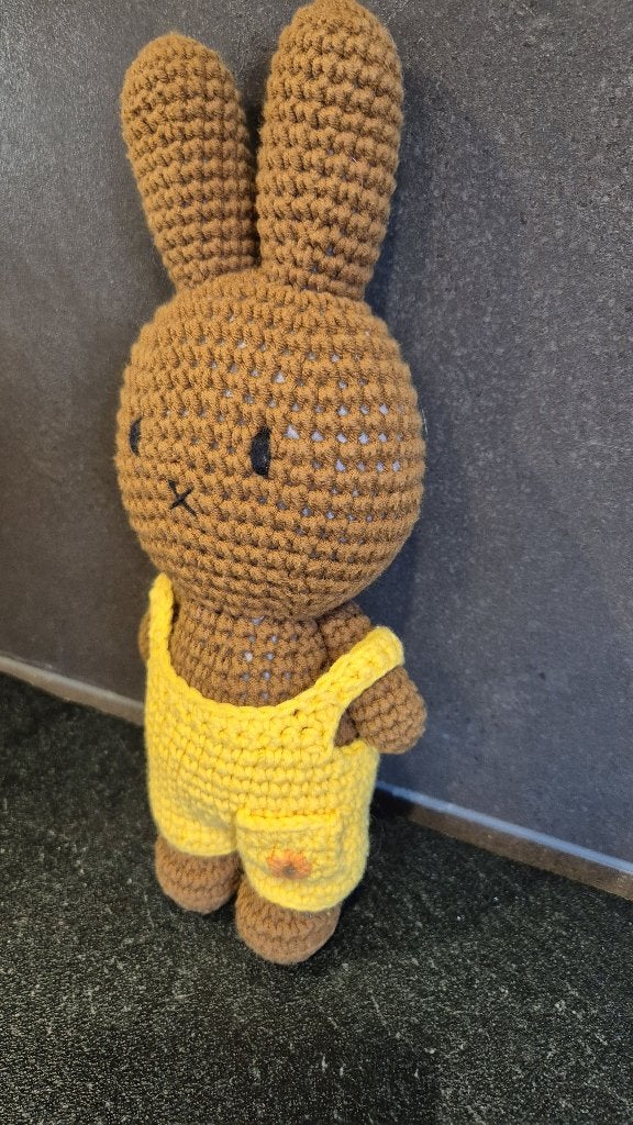 Just Dutch Nina Nijntje knuffel, gehaakt, 28cm. T9, Tweedehands verkoop, Tweedehands verkoop, Gebruikt, Konijn
