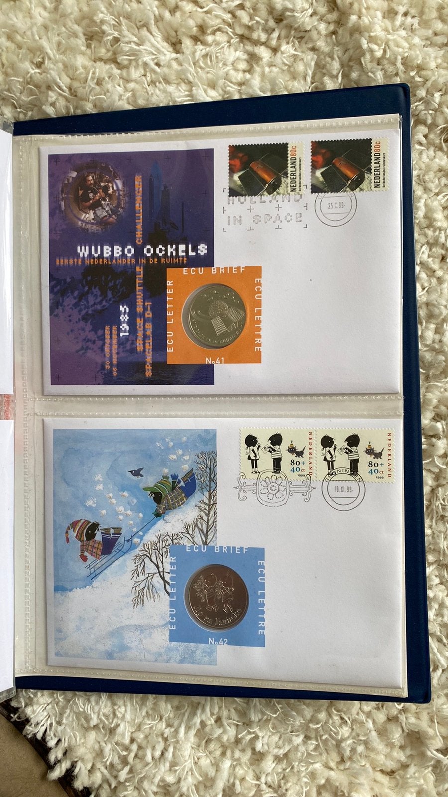 Nederland postzegels met ecu munt, Ophalen of Verzenden