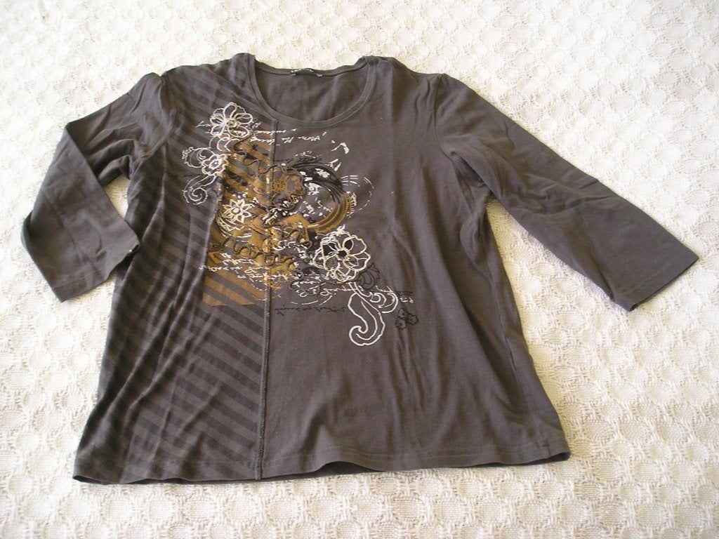 apart grijs shirt Bianca maat 42 - mouw 3/4, Kleding | Dames, Ophalen, Bianca, Maat 42/44 (L), Zo goed als nieuw