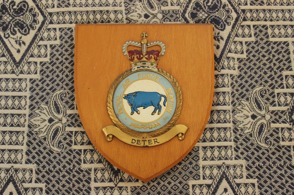 wapenschildje  marham  ab  royal air force, Verzamelen, Verzenden, Zo goed als nieuw, Patch, Badge of Embleem