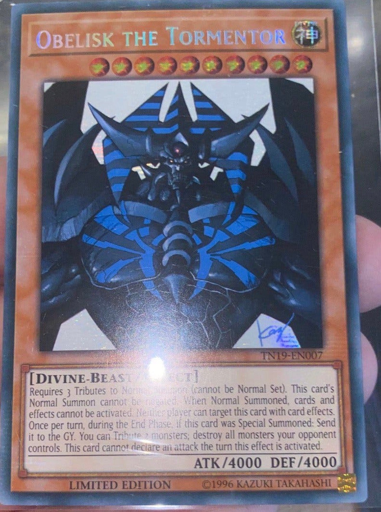 Yu-Gi-Oh! Egyptian God Card Set TN19 Promo !, Ophalen of Verzenden, Zo goed als nieuw, Meerdere kaarten, Foil