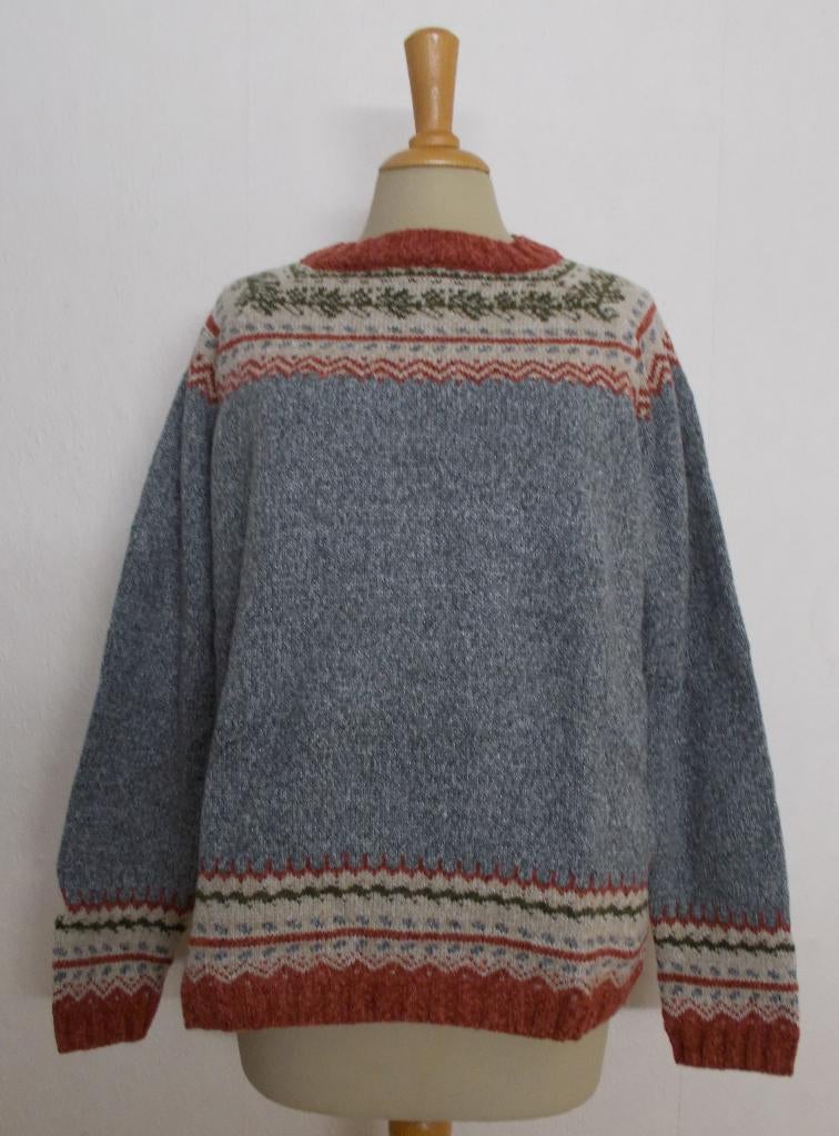 Zacht en soepele Noorse/folkore grijze trui! XL, Verzenden, Nieuw, Maat 42/44 (L), Grijs