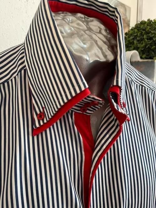 Cavallaro Napoli overhemd maat 42[v], Ophalen of Verzenden, Zo goed als nieuw, Blauw, Halswijdte 41/42 (L)