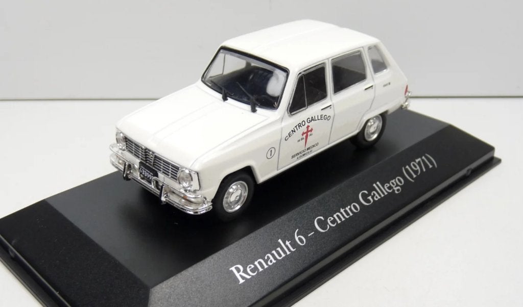 Atlas 1:43 Renault 6 "Centro Gallego" Ambulance 1971 wit, Overige merken, -, Nieuw, -