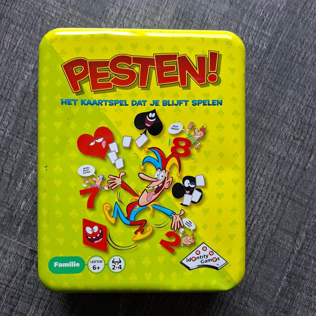 Pesten! Het kaartspel dat je blijft spelen, Drie of vier spelers, Ophalen of Verzenden, Gebruikt, Identity Games