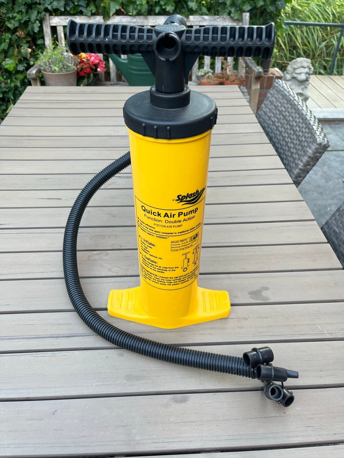 Splash Quick Air Pump - Dubbelwerkende Piston Luchtpomp, Ophalen, Zo goed als nieuw, Overige typen