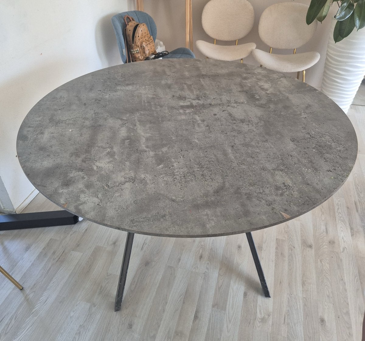 Ronde eettafel, Huis en Inrichting, Tafels | Eettafels, Ophalen, Rond, Zo goed als nieuw, Rond