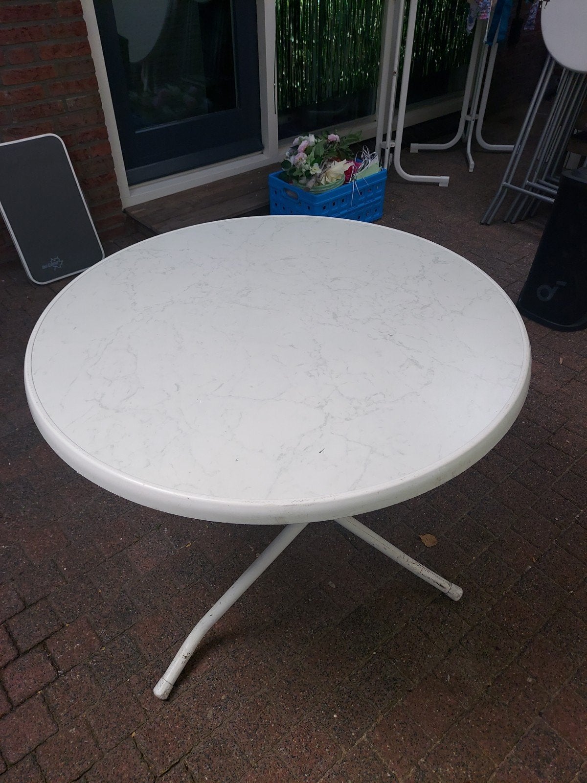 3 bistro tafels opklapbaar met tafelkleed, Ophalen, Rond