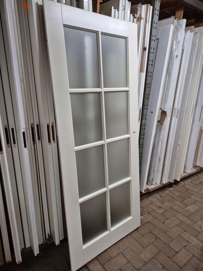 83x201,5cm binnendeur opdek links incl mat glas AANBIEDING!, Ophalen, ., Binnendeur, Nieuw