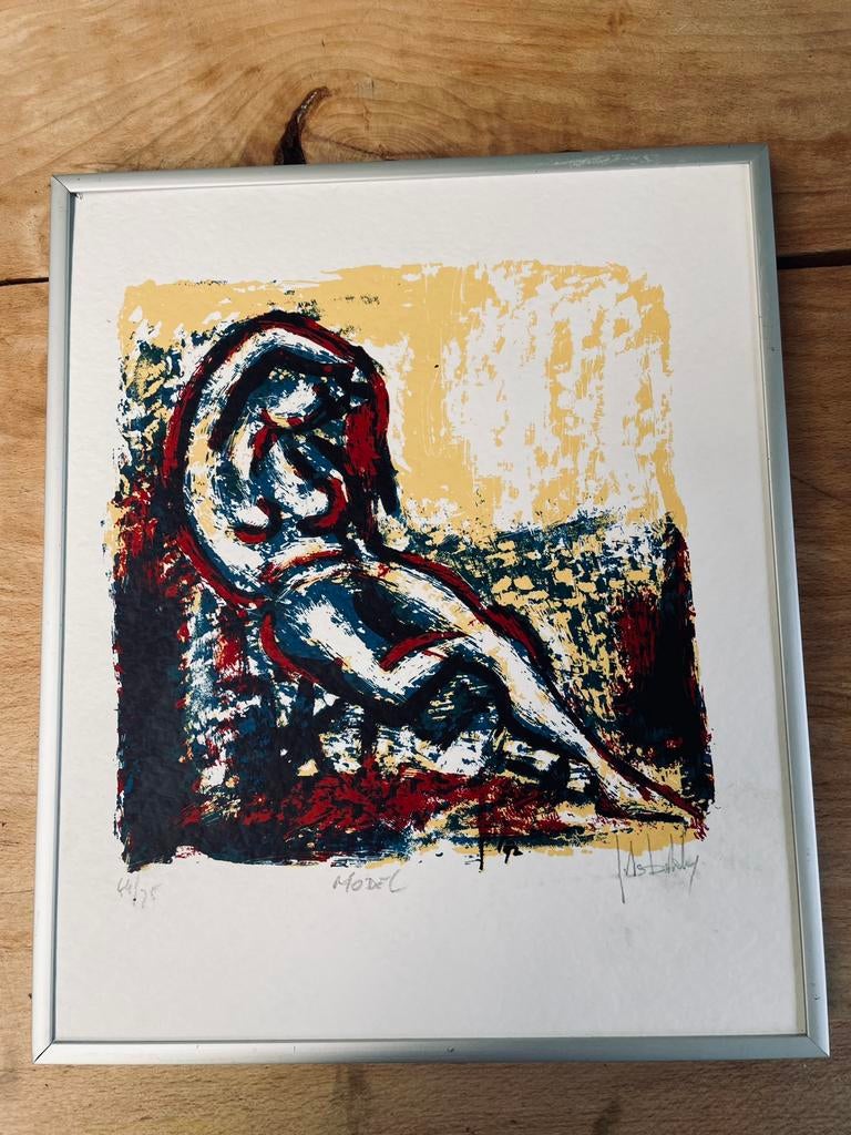 Litho Jist Bakker ‘Mannen Model’, Ophalen of Verzenden