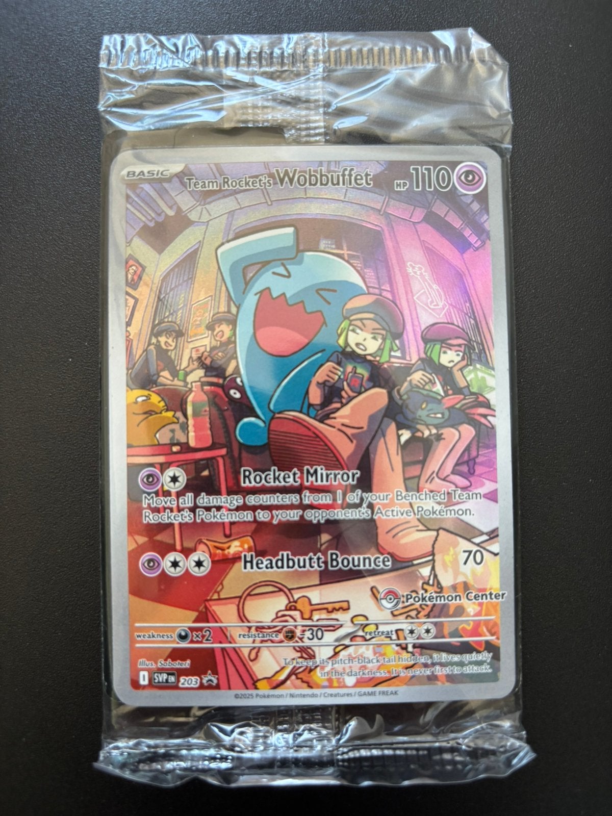 Team Rocket's Wobbuffet (SVP 203) PC + Normal Promo / Sealed, Ophalen of Verzenden, Nieuw, Meerdere kaarten, Foil