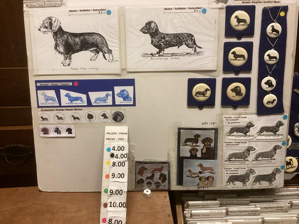 Diverse Teckel Artikelen: Stickers, Sieraden, Decoratie, Verzenden, Gebruikt, Hond of Kat, Overige typen