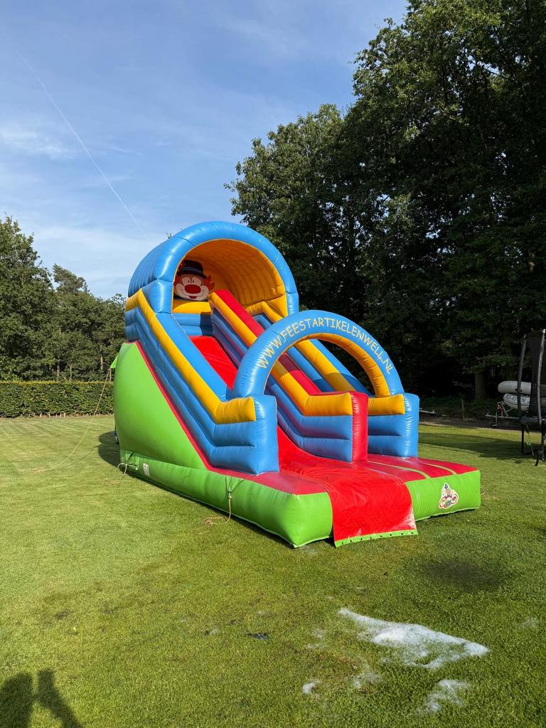 Luchtkussen met glijbaan / Springkussen te huur, Ophalen, Gebruikt, Verjaardag