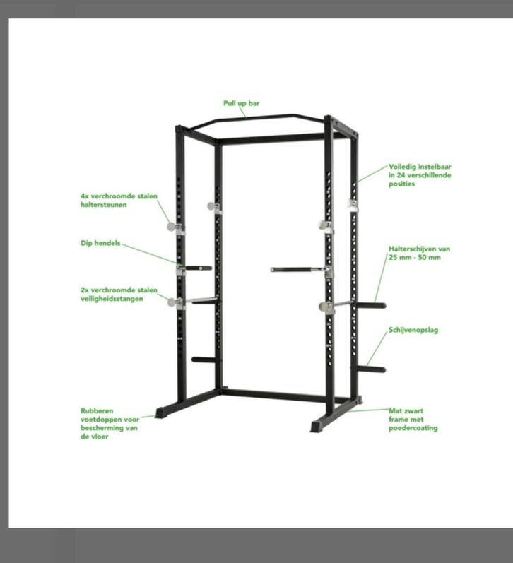 Tunturi WT60 Cross Fit Rack Strength met stang en gewichten, Sport en Fitness, Ophalen, Benen, Gebruikt, Krachtstation