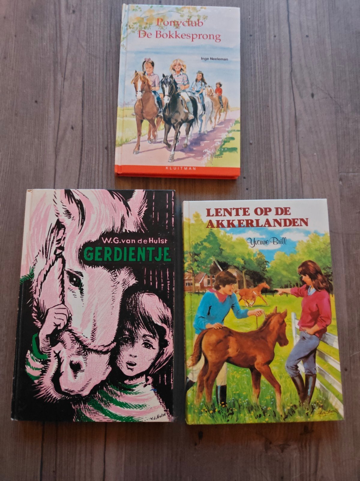 Paardenboeken: Ponyclub, Gerdientje, Lente op de Akkerlande, Ophalen, Gelezen, Inge Neeleman, W.G. van de Hulst, Yvonne Brill
