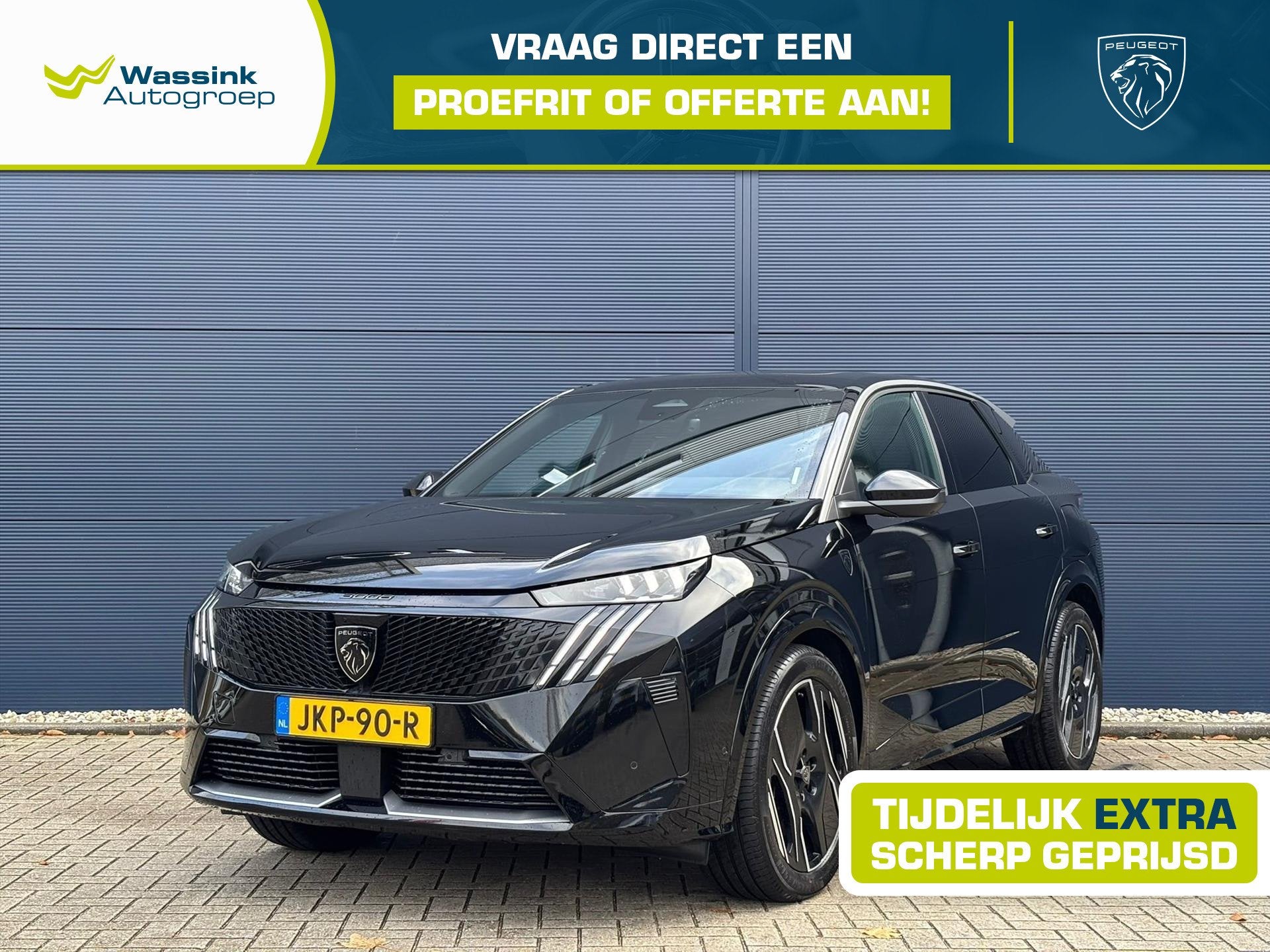 Peugeot e-3008 EV 73 kWh 325pk Dual Motor Launch Edition VOO, Auto's, Automaat, 1350 kg, Gebruikt, Zwart