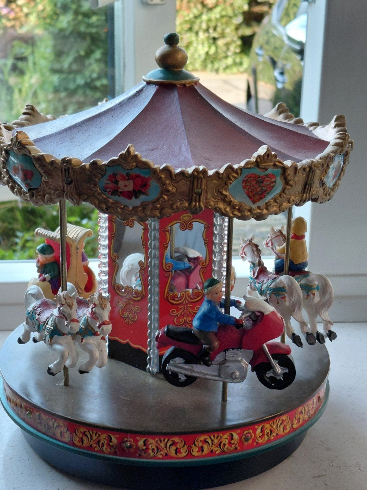 PRACHTIGE GROTE ANTIEKE KERMIS DRAAIMOLEN MET DIVERSE LIEDJE, Antiek en Kunst, Ophalen of Verzenden