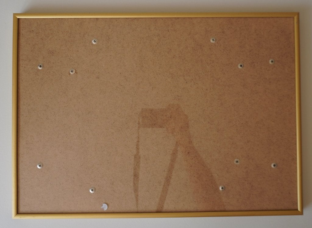 Mooi goudkleurige aluminum lijst met glas 35 x 50 cm, Gebruikt, Hangend, Ophalen of Verzenden, Posterlijst