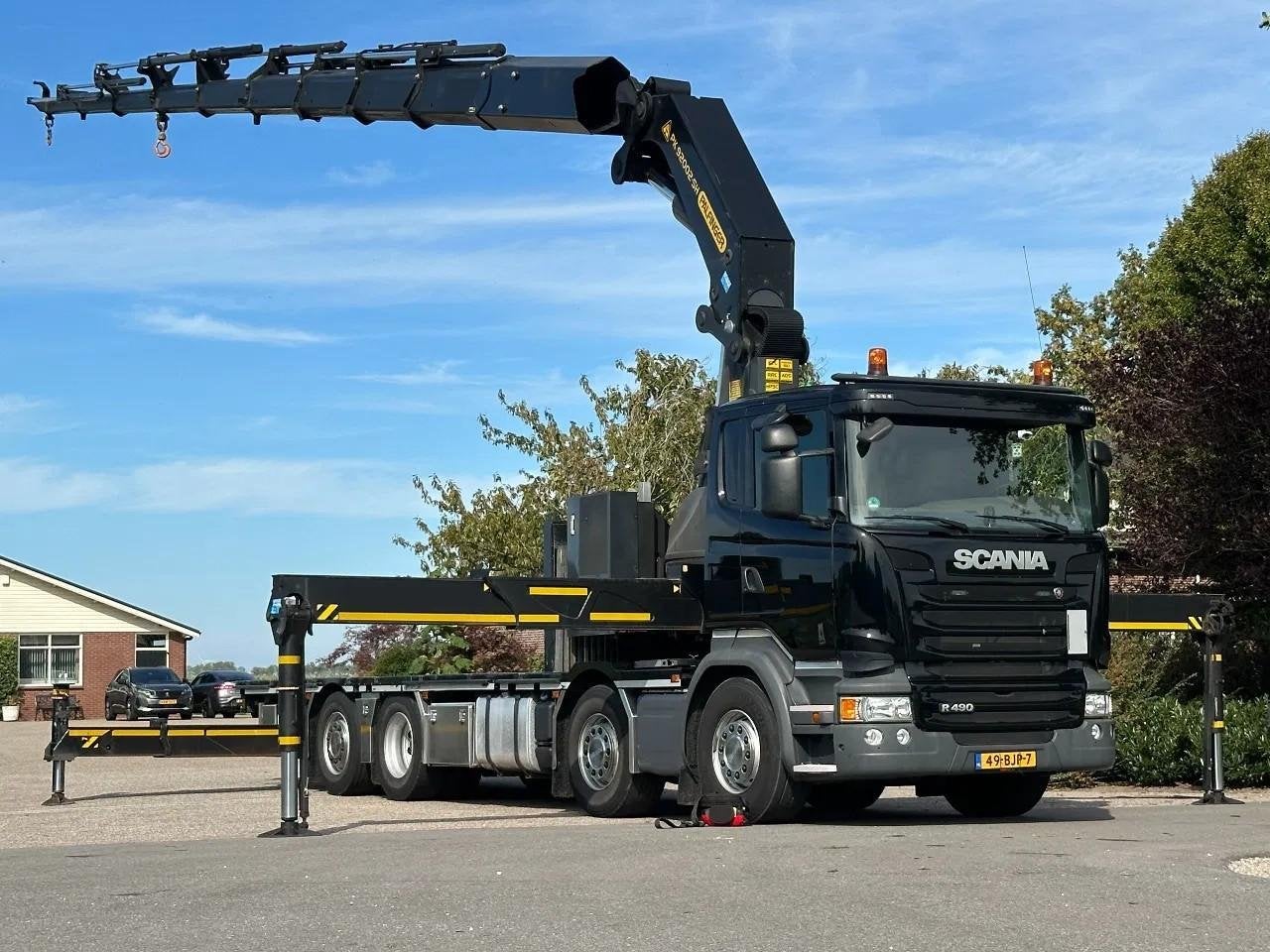 Scania R490 PALFINGER 92TM! 2017!ONLY 66TKM!NEW! DK1139, Auto's, Automaat, Euro 6, Scania, Zwart