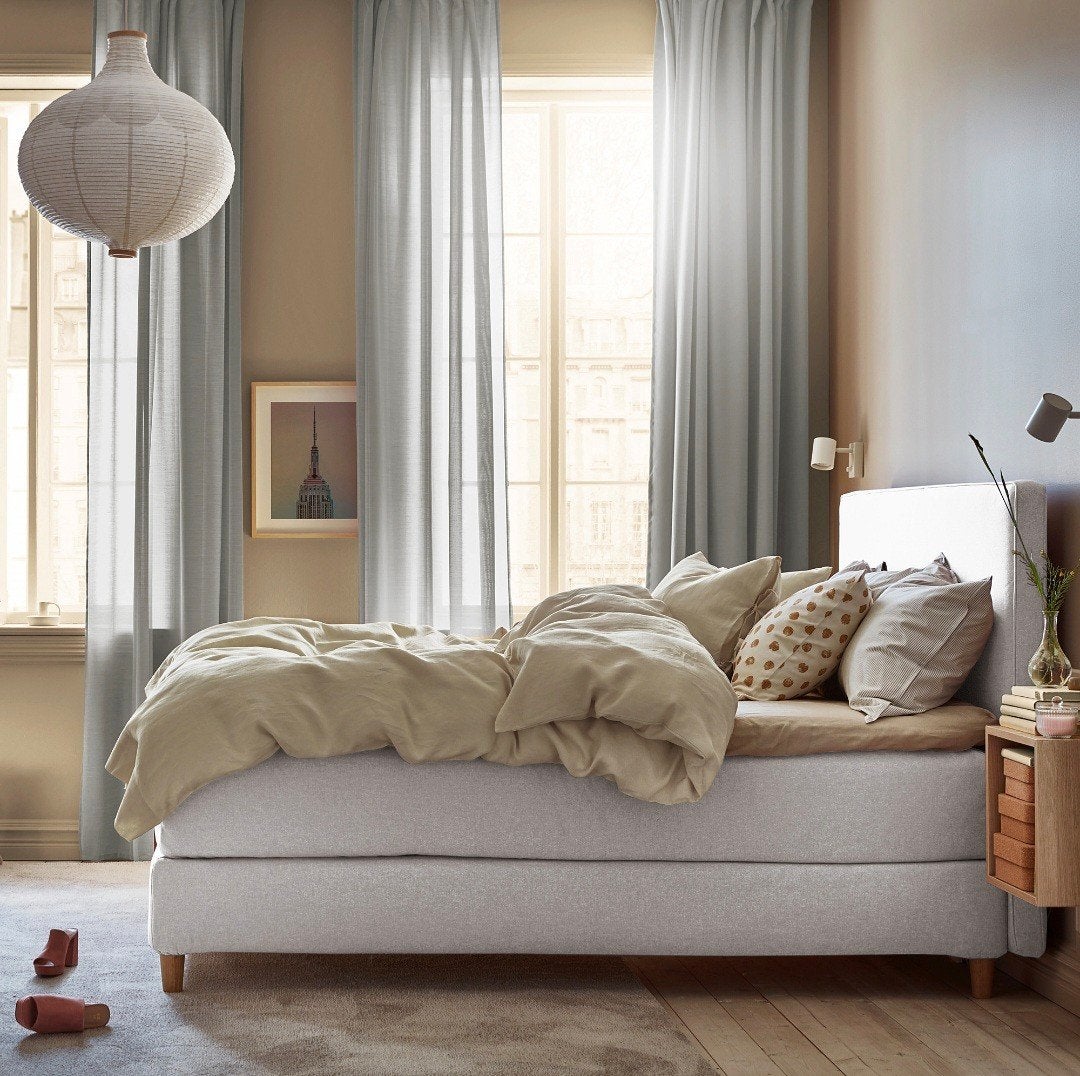 Gezocht: Dunvik hoes 180x200, Ophalen, Tweepersoons, Beige, 180 cm