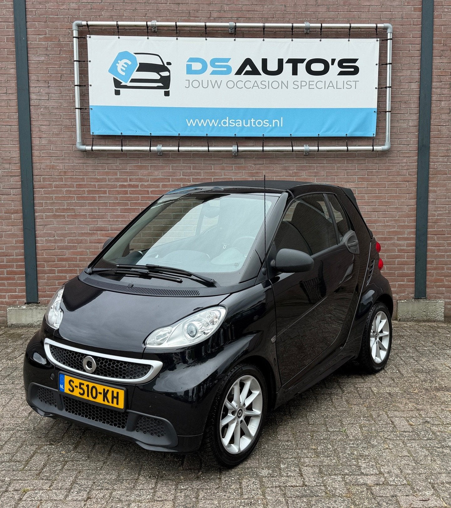 Smart Fortwo cabrio 1.0 mhd Passion, Auto's, Smart, Automaat, Gebruikt, Zwart, Bedrijf
