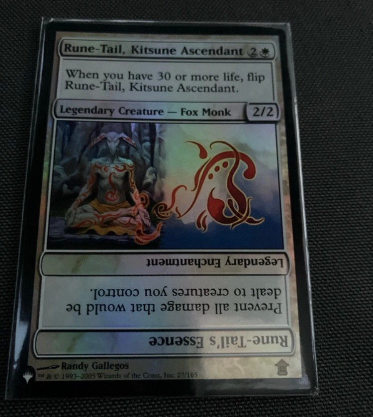 Rune-Tail, Kitsune Ascendant foil MTG, Ophalen of Verzenden, Zo goed als nieuw, Foil