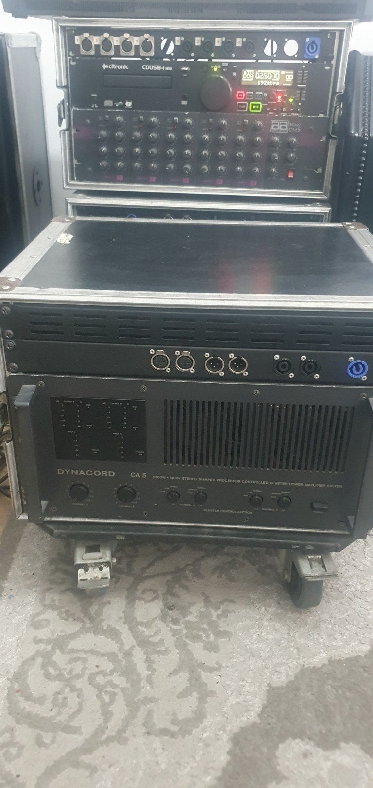 Dynacord CA 5 Versterker in Flightcase, Ophalen, Gebruikt, 100 watt of meer