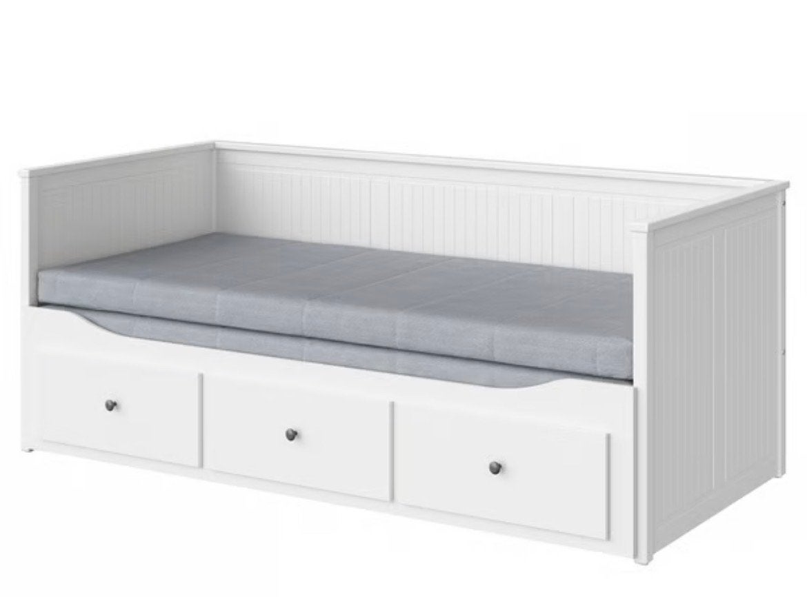 IKEA Hemnes bedbank met 3 lades, Verstelbaar, Wit, Tweepersoons, Ophalen of Verzenden