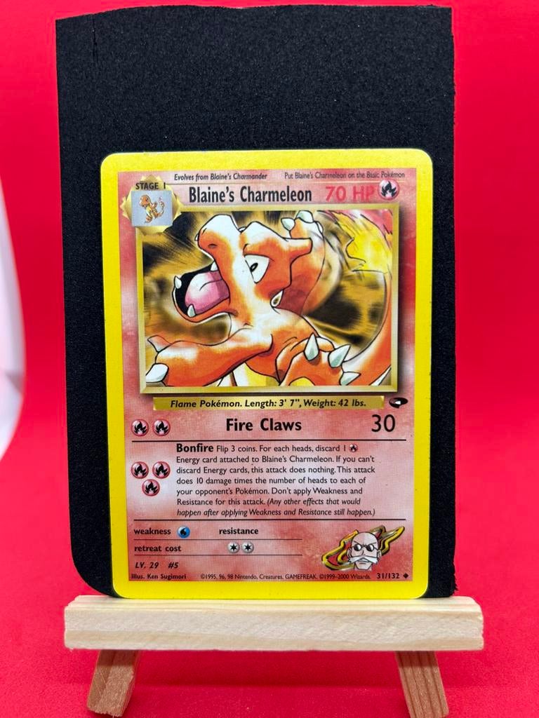 Pokémon Blaine’s Charmeleon 31/132 Gym Challenge, Ophalen of Verzenden, Zo goed als nieuw