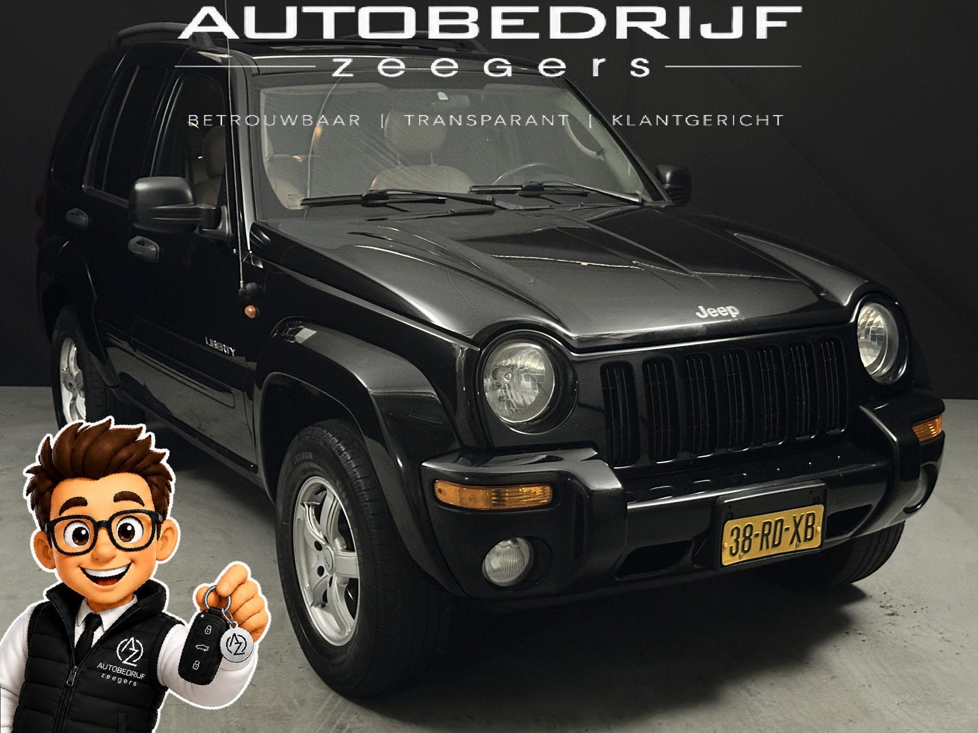 Jeep Cherokee 3.7i V6 Limited *Heatseat*Adaptable Drive*Auto, Automaat, 3700 cc, Gebruikt, Zwart