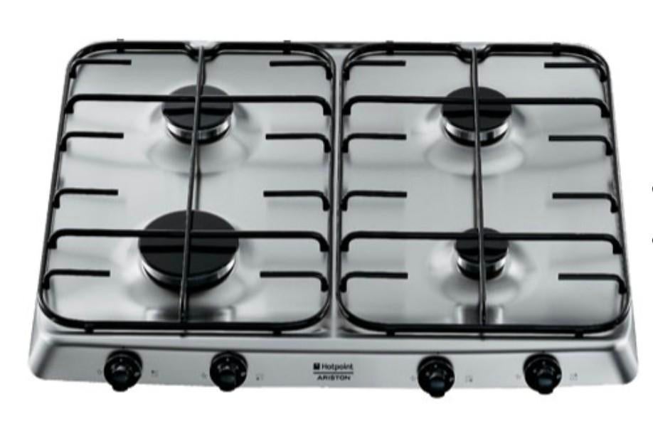 Hotpoint-Ariston PF 640 ES IX/HA 60 cm Inbouw gaskookplaat, Minder dan 85 cm, Zo goed als nieuw, Inbouw, Gas