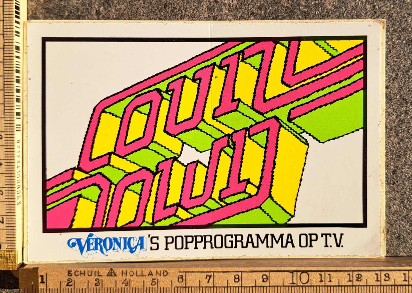 Vintage sticker Count Down Veronica's popprogramma, Ophalen of Verzenden, Zo goed als nieuw