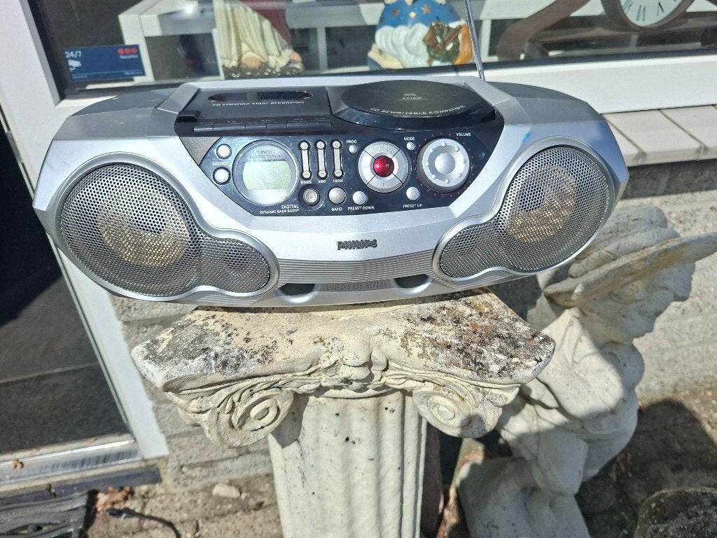 zgan radio met cd en cassettedeck philips az2040, Ophalen of Verzenden, Gebruikt