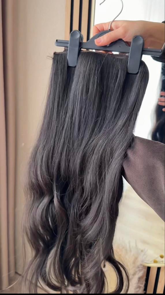Natuurlijk haar extensions met highlight, Ophalen of Verzenden, Nieuw, Pruik of Haarverlenging
