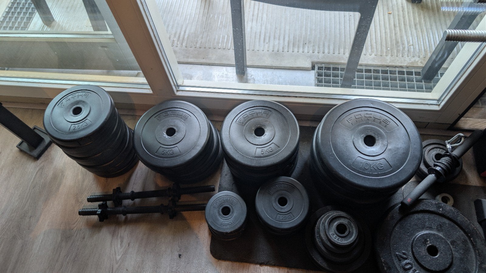 Focus Fitness Halterschijven en Halterstangen, Ophalen, Gebruikt, Halterschijven