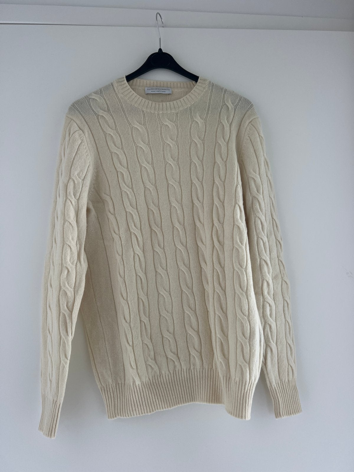 Filippo De Laurentiis trui wol cashmere maat 50, Ophalen of Verzenden, Zo goed als nieuw, Maat 48/50 (M), Beige