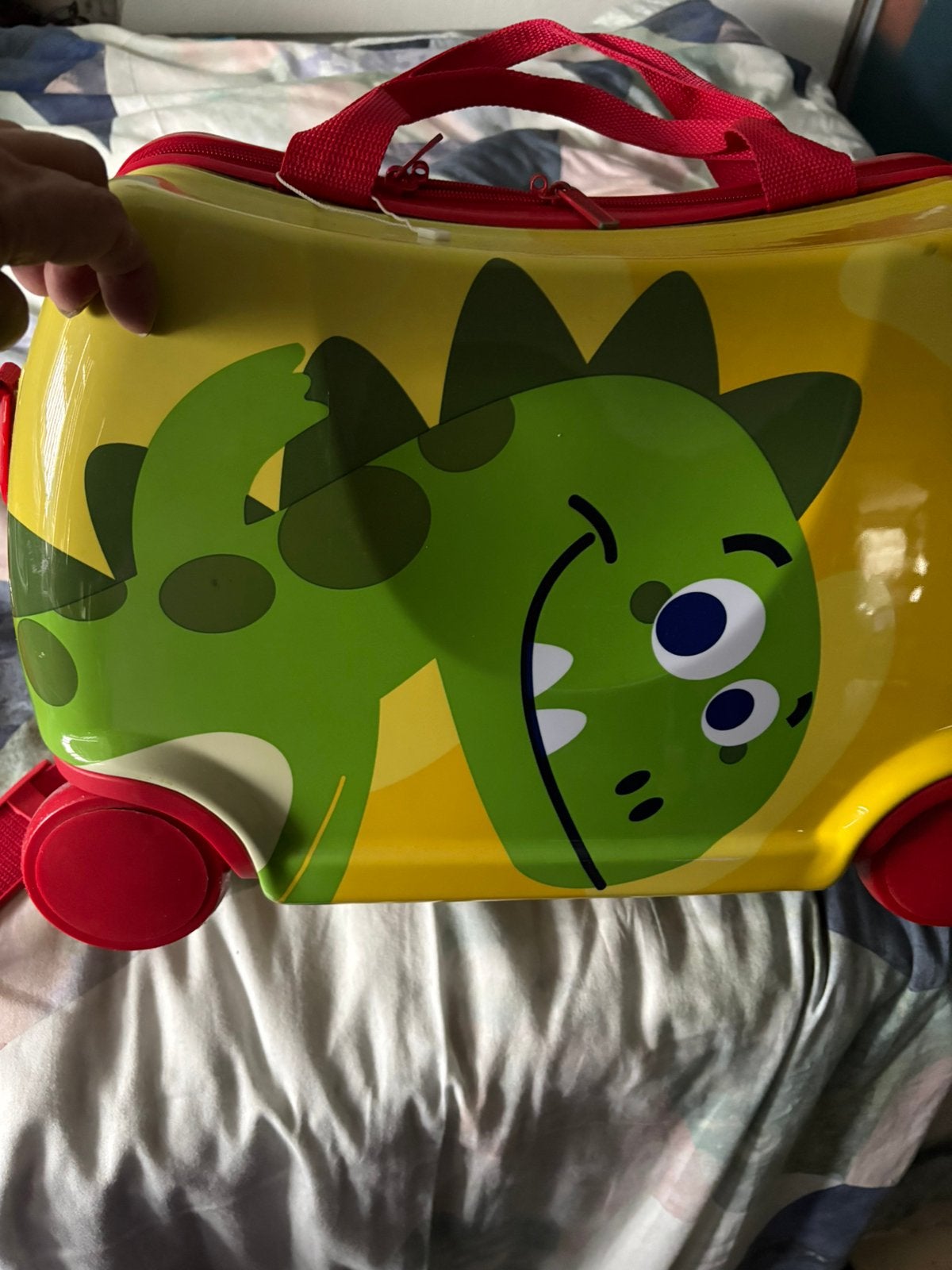Kinderkoffertje Dino, Hard kunststof, Minder dan 50 cm, Zo goed als nieuw, Minder dan 35 cm