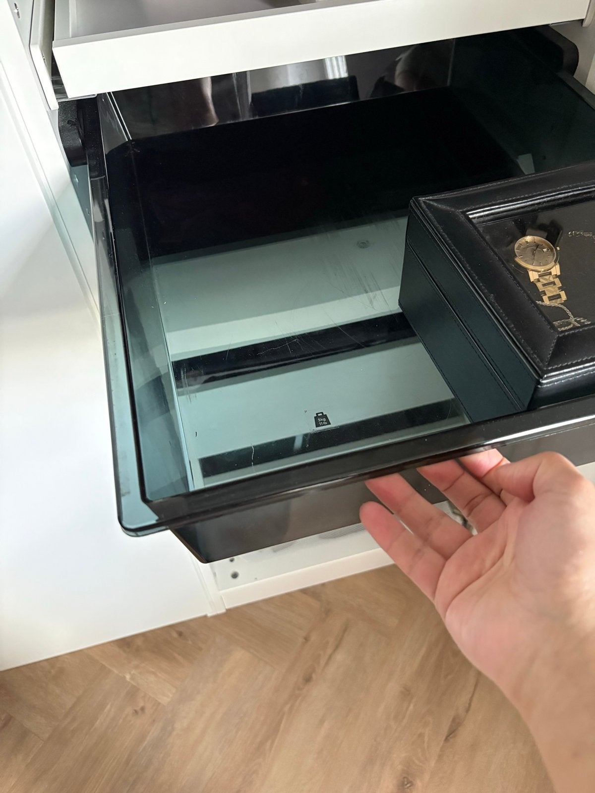 Ikea komplement zwarte bak 1x met rails, Ophalen of Verzenden, Zo goed als nieuw
