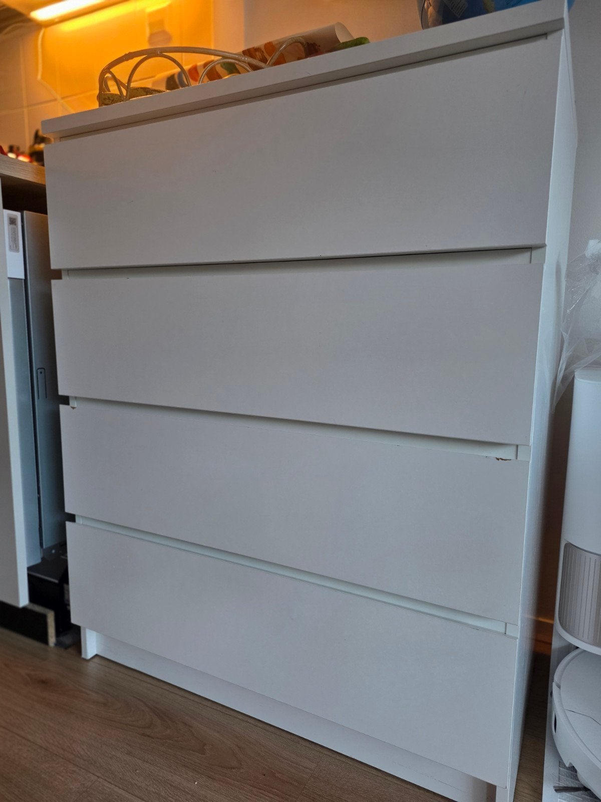 Ikea Kast met 4 Laden - Wit, Ophalen, Overige materialen, Gebruikt, 100 tot 150 cm