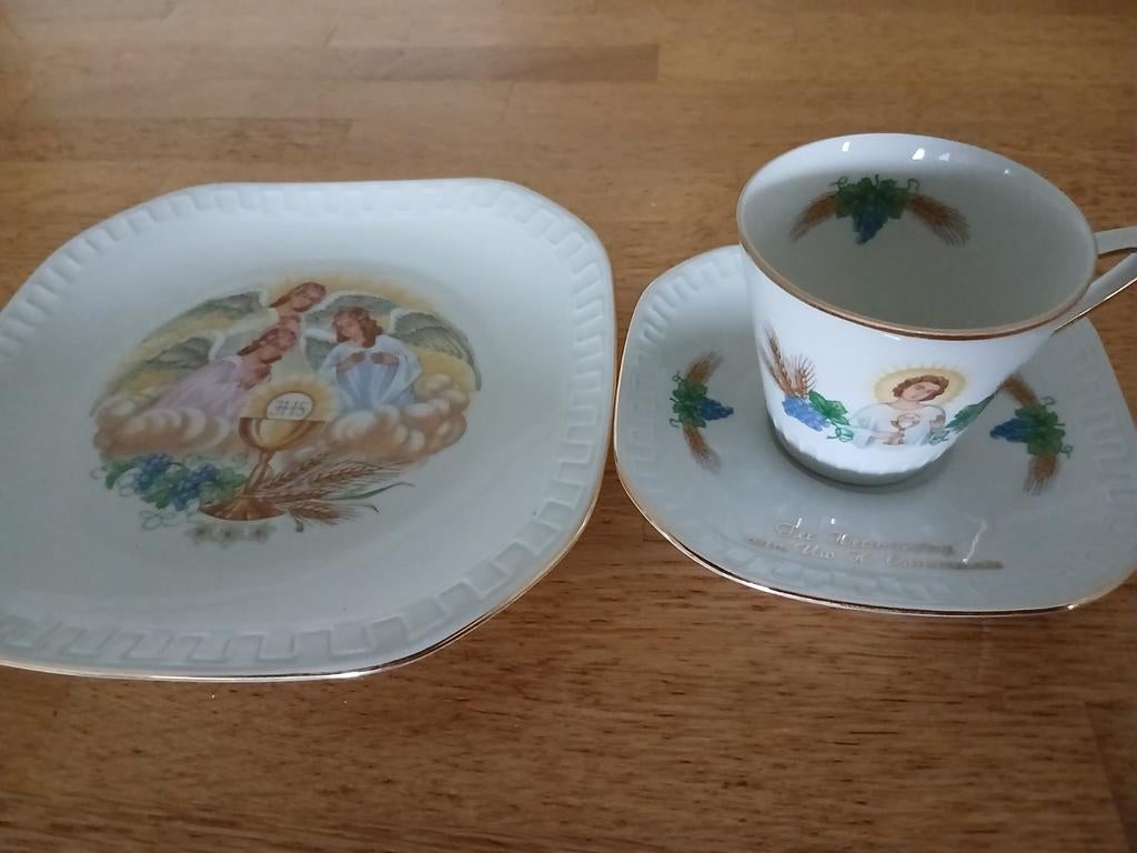 3 delig eerste Communie ontbijtsetje, Ophalen of Verzenden, Porselein